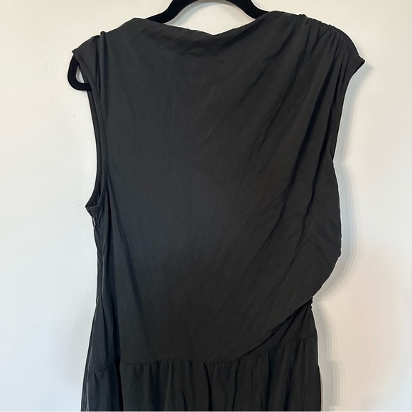Luxely at Nordstrom Women’s River Black Cap Sleeve Draped Top Dress Sz XL NWT - Picture 3 of 12